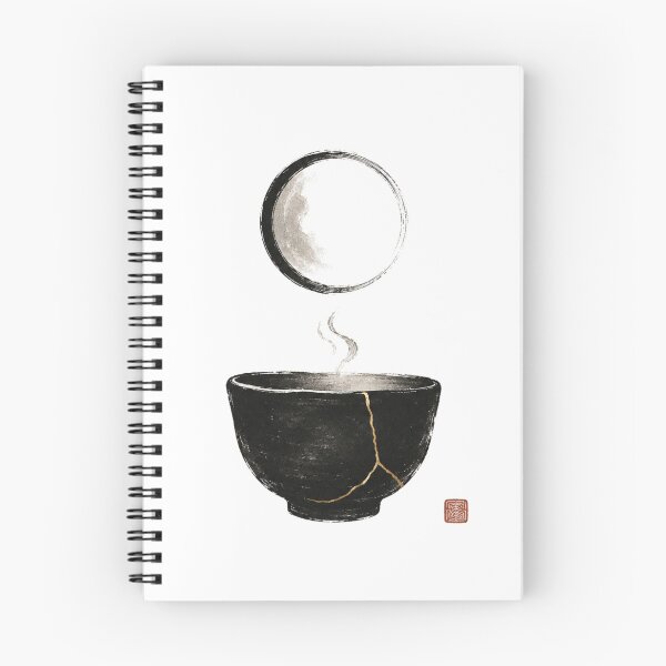 Item preview, Tea Moon Seal – Japanese Zen Tea Bowl Moon Design designed and sold by OblivionRise.