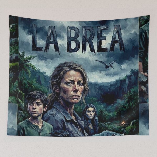 Item preview, La Brea Retro Sci-Fi Survival Thriller Tribute Art Poster designed and sold by Art's Diner.
