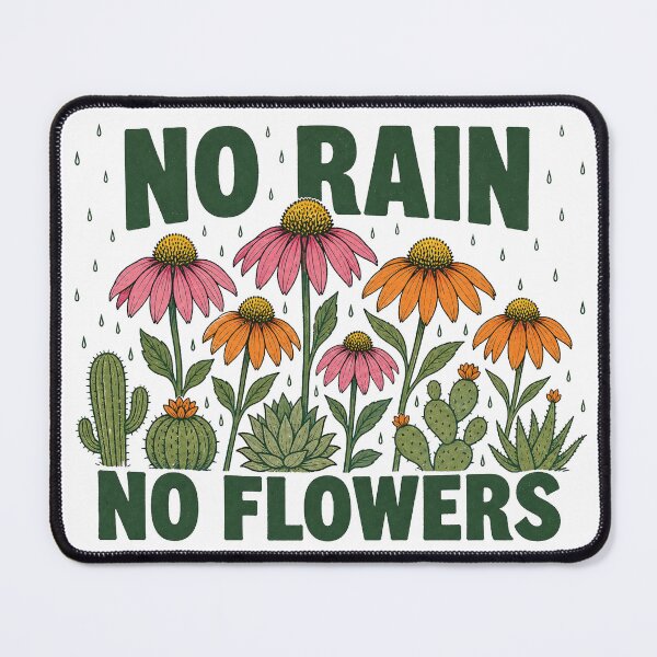Item preview, No Rain No Flowers designed and sold by GrooveAndGlow.