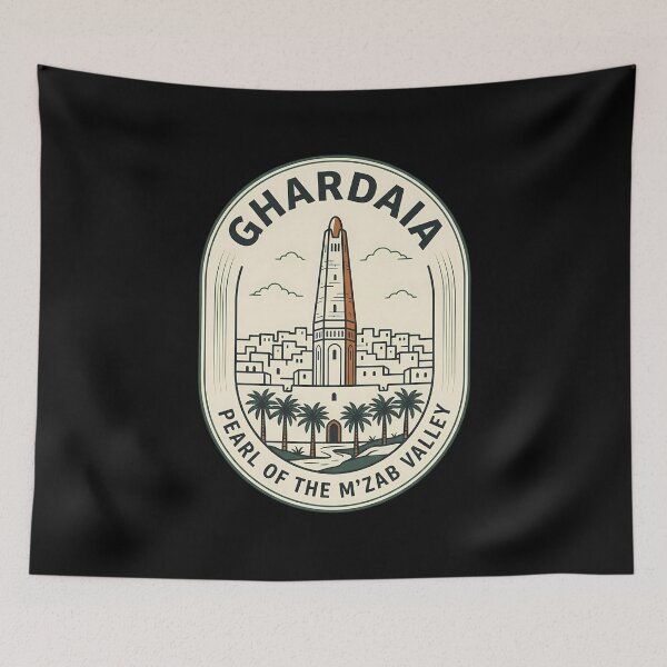 Item preview, Ghardaia Algeria Pearl M'zab Valley Vintage Travel Emblem designed and sold by k3rstman1.