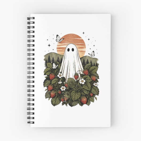 Item preview, Ghost Wandering Through Enchanted Strawberry Garden Retro designed and sold by Moizento.