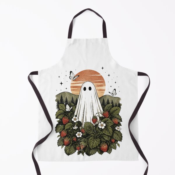 Item preview, Ghost Wandering Through Enchanted Strawberry Garden Retro designed and sold by Moizento.