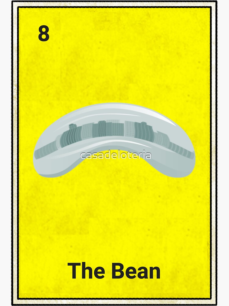 "The Bean Chicago Funny Loteria Card" Sticker by casadeloteria Redbubble