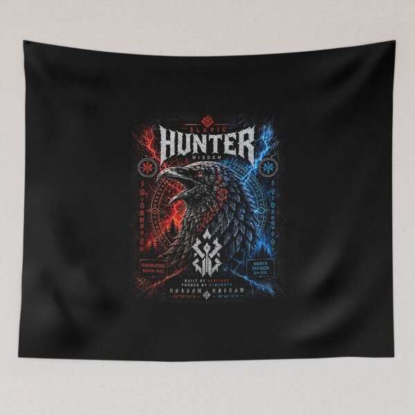 Item preview, Slavic Hunter Raven Wisdom Nordic Pagan Mythology Shirt designed and sold by Bizon2910.