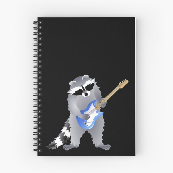 Item preview, Raccoon Playing Right Handed, Blue Electric Guitar designed and sold by Adamo-illustration.