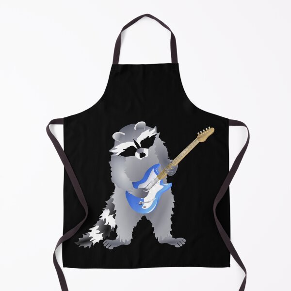 Item preview, Raccoon Playing Right Handed, Blue Electric Guitar designed and sold by Adamo-illustration.