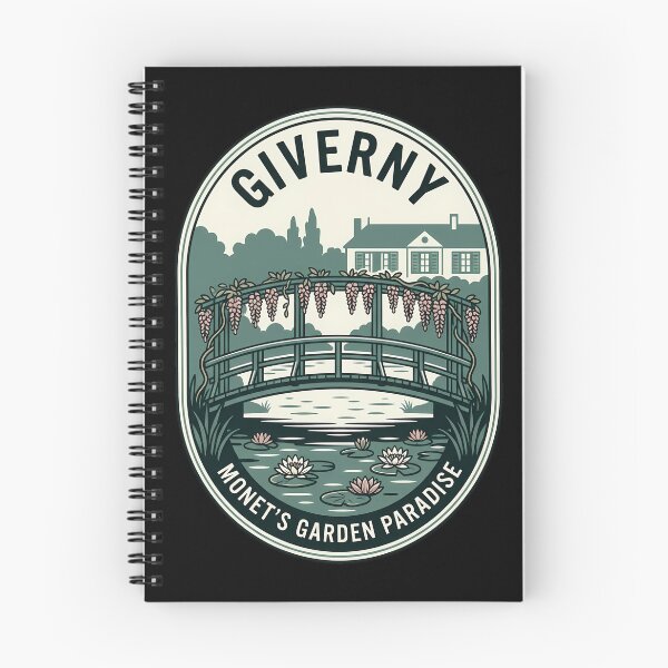 Item preview, Giverny Monet's Garden Paradise Vintage Travel Emblem designed and sold by k3rstman1.