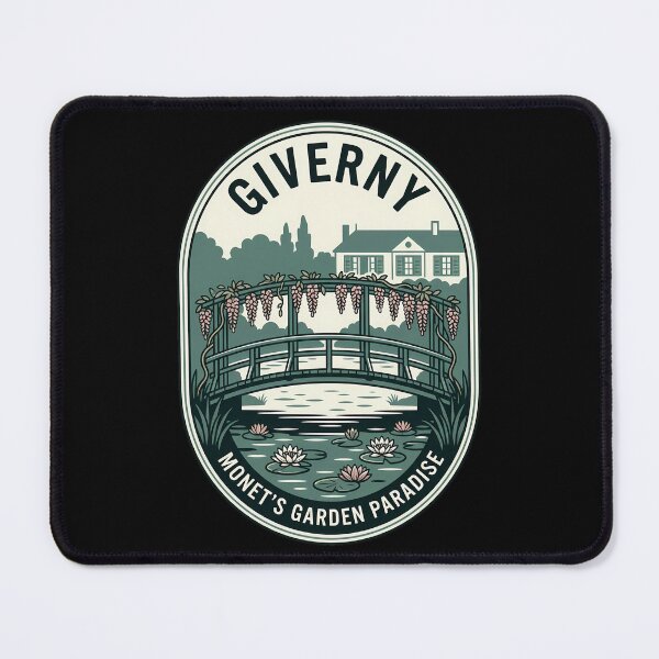 Item preview, Giverny Monet's Garden Paradise Vintage Travel Emblem designed and sold by k3rstman1.
