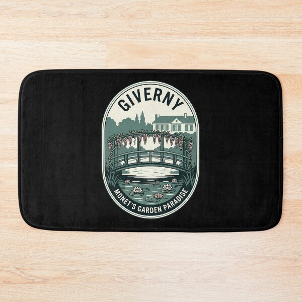Item preview, Giverny Monet's Garden Paradise Vintage Travel Emblem designed and sold by k3rstman1.