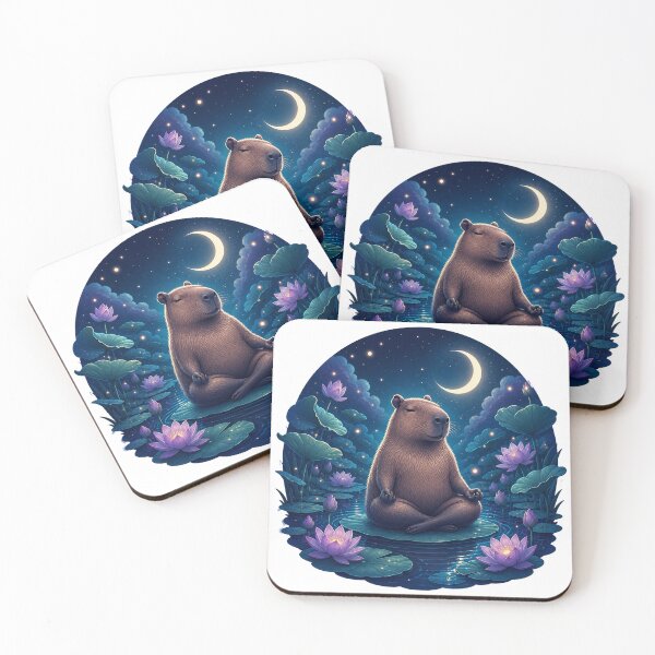 Item preview, Midnight Capybara Lotus designed and sold by aihrgdesign.