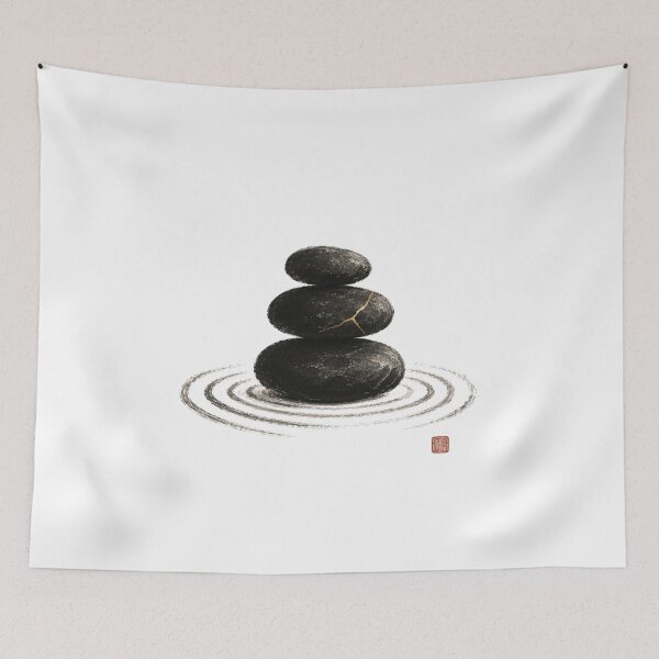 Item preview, Stone Garden Mark – Japanese Zen Stones Wabi Sabi Design designed and sold by OblivionRise.