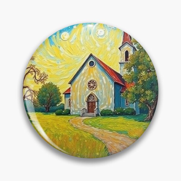 Item preview, A church in the style of Van Gogh. designed and sold by oldMastersofart.