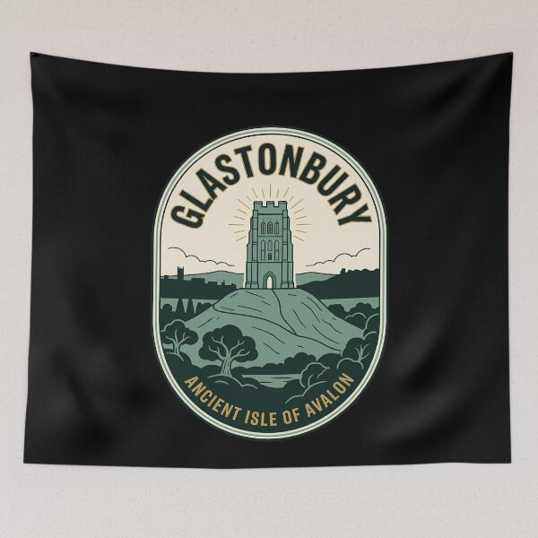 Item preview, Glastonbury Tor Vintage Travel Emblem Ancient Avalon designed and sold by k3rstman1.