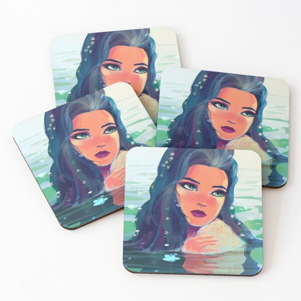 Item preview, Zen Mermaid in Water Lilies designed and sold by ArtbyLanaN.