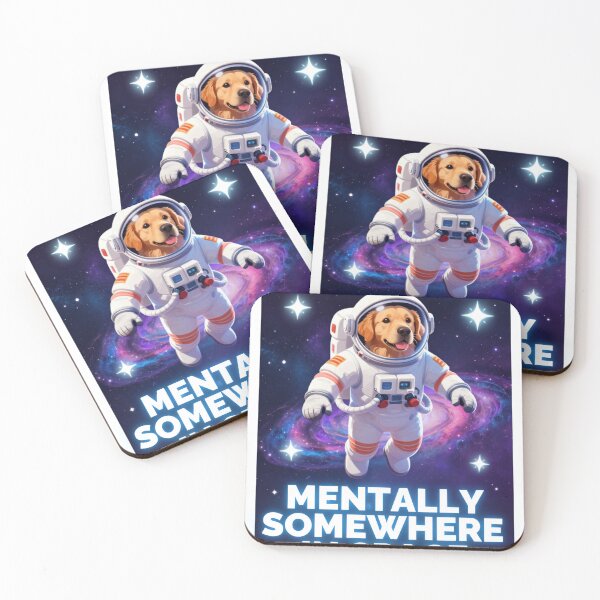 Item preview, Mentally Somewhere in Space Funny Astronaut Dog Shirt designed and sold by GoldenPaw Society.