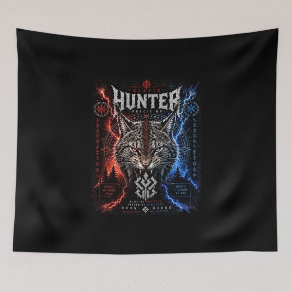 Artikelvorschau, Slavic Hunter Lynx Precision Wild Cat Nordic Shirt entworfen und verkauft von Bizon2910.