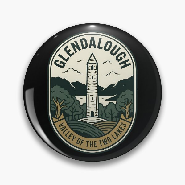 Item preview, Glendalough Valley of Two Lakes Vintage Travel Emblem designed and sold by k3rstman1.