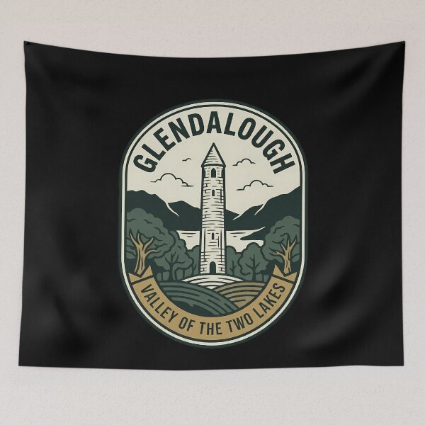 Item preview, Glendalough Valley of Two Lakes Vintage Travel Emblem designed and sold by k3rstman1.