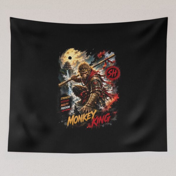 Item preview, Monkey King Fantasy Warrior Epic Streetwear T-Shirt designed and sold by Bizon2910.
