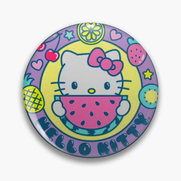 Item preview, Hello Kitty Watermelon Fruit Badge designed and sold by Heavenly-Cloudz.