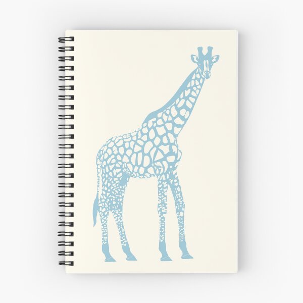 Item preview, Minimal Monochrome Giraffe Line Art Scandinavian Style Animal Illustration Dusty Blue designed and sold by Nasdigitalart.