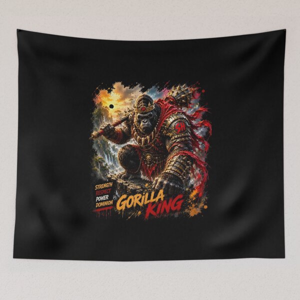 Item preview, Gorilla King Alpha Beast Fantasy Warrior Shirt designed and sold by Bizon2910.