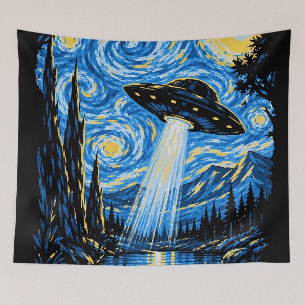 Item preview, Starry Night UFO designed and sold by humnoo.