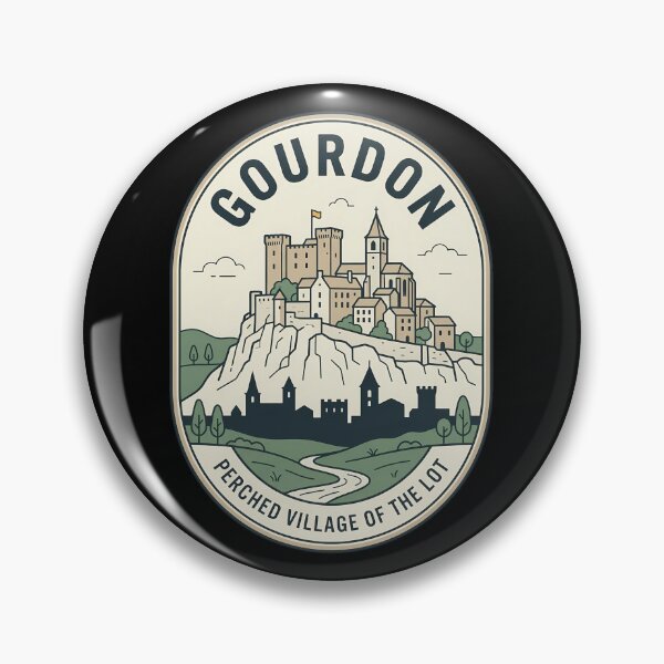 Item preview, Gourdon France Vintage Travel Emblem Perched Village designed and sold by k3rstman1.