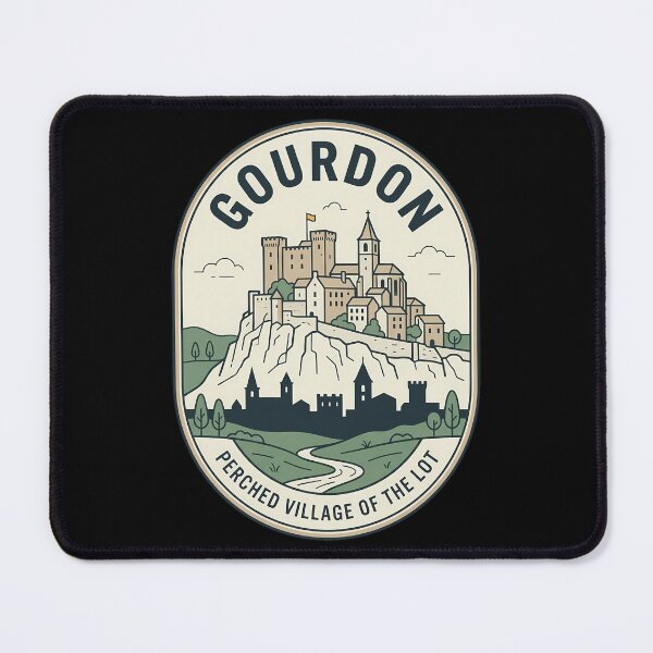 Item preview, Gourdon France Vintage Travel Emblem Perched Village designed and sold by k3rstman1.