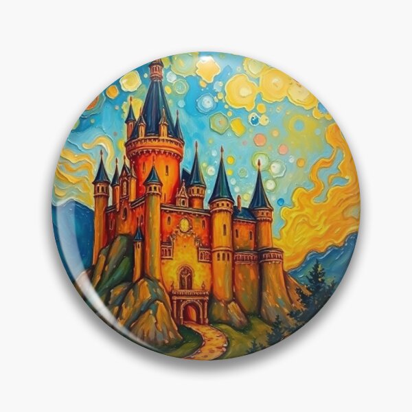 Item preview, A castle in the style of Van Gogh. designed and sold by oldMastersofart.