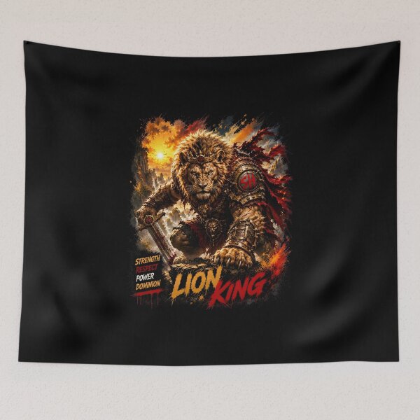 Item preview, Lion King Alpha Warrior Fantasy Streetwear Shirt designed and sold by Bizon2910.
