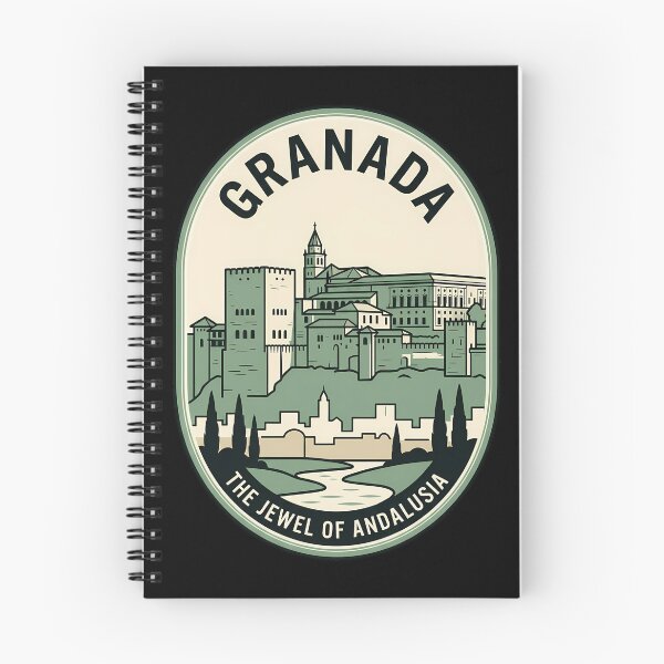 Item preview, Granada Andalusia Spain Alhambra Vintage Travel Emblem designed and sold by k3rstman1.