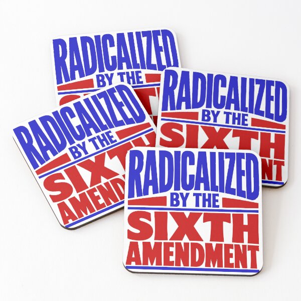 Item preview, Radicalized by the Sixth Amendment (Red and Blue) designed and sold by SilcrowDesign.