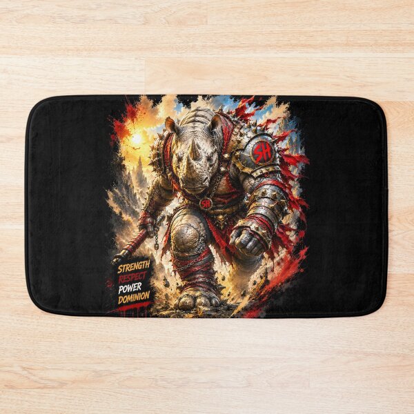 Item preview, Rhino King Fantasy Warrior Strength Shirt designed and sold by Bizon2910.