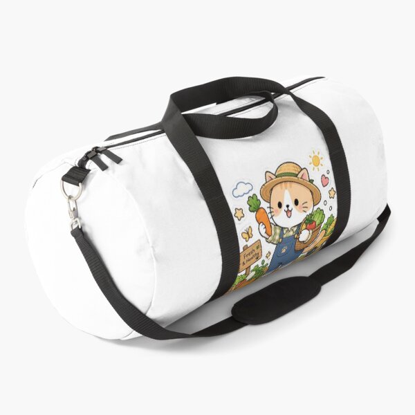 Item preview, Cute Farmer Cat Kawaii Ginger Kitty Farming Hero Illustration designed and sold by NoopnyangStudio.