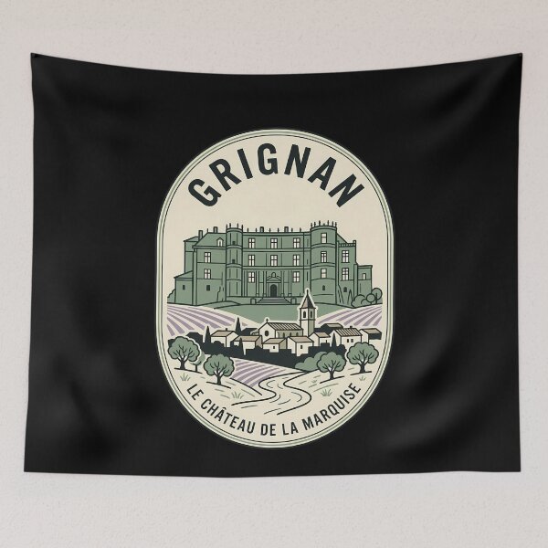 Item preview, Grignan France Vintage Travel Emblem Château Marquise designed and sold by k3rstman1.