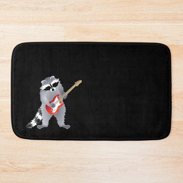 Item preview, Raccoon Playing Right Handed, Red Electric Guitar designed and sold by Adamo-illustration.