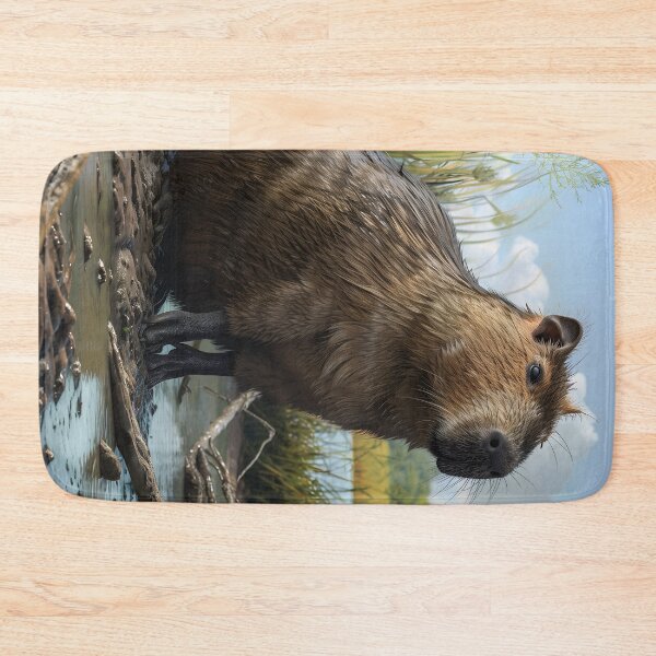 Item preview, Capybara on Riverbank, Wildlife designed and sold by GuildedWordGraphics.