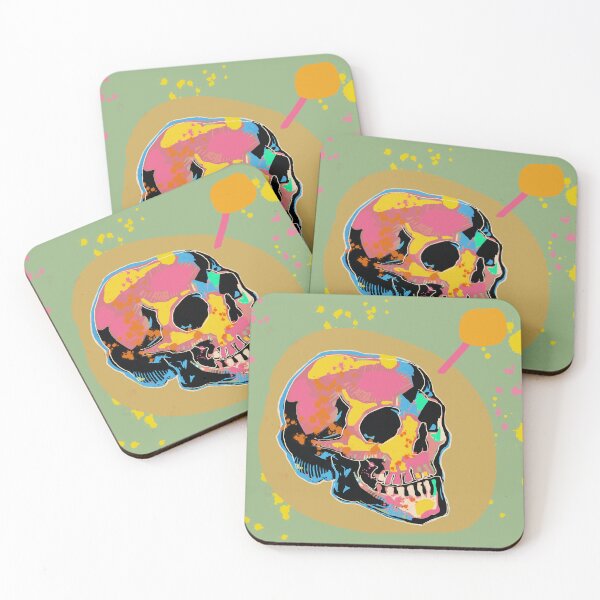 Item preview, Vibrant Pop Art Skull | Colorful Statement Piece designed and sold by MikZviagin.
