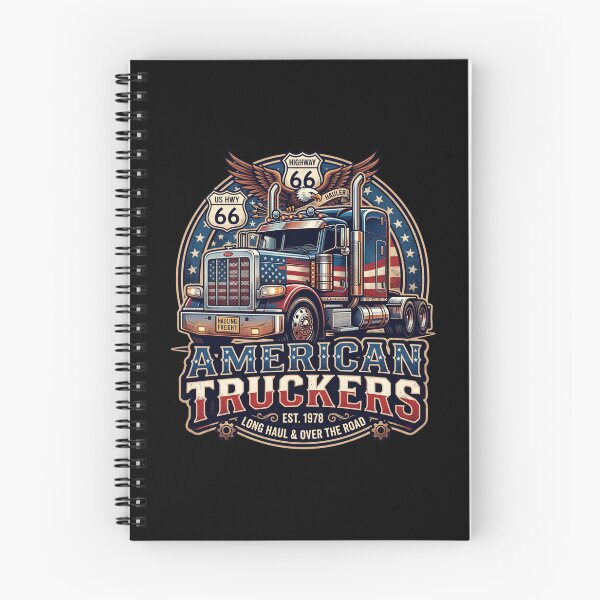 Item preview, American Truckers Route 66 Vintage Semi Truck Patriot designed and sold by rich-moda.