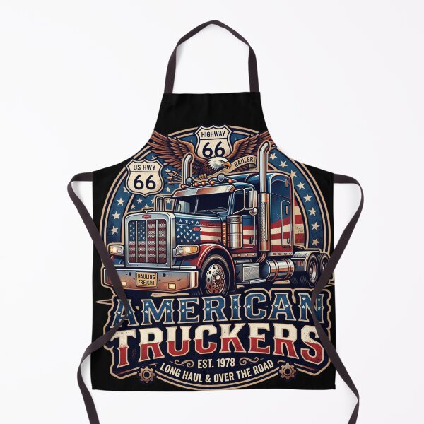 Item preview, American Truckers Route 66 Vintage Semi Truck Patriot designed and sold by rich-moda.