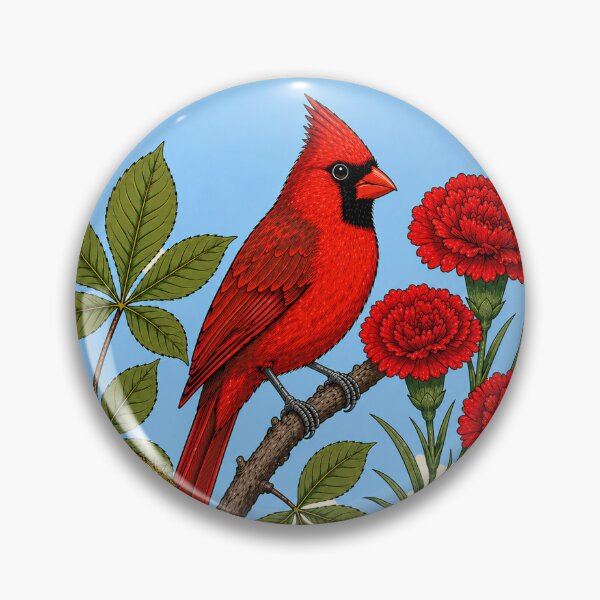 Item preview, Ohio Cardinal & Scarlet Carnation Homage designed and sold by The-Drip-Studio.