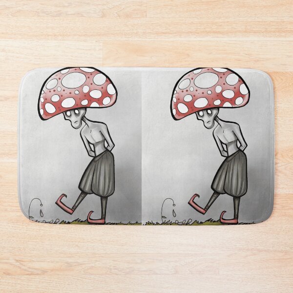 Item preview, Sad Red Fly Agaric Mushroom Man Goblin Illustration designed and sold by CosmicGloom.