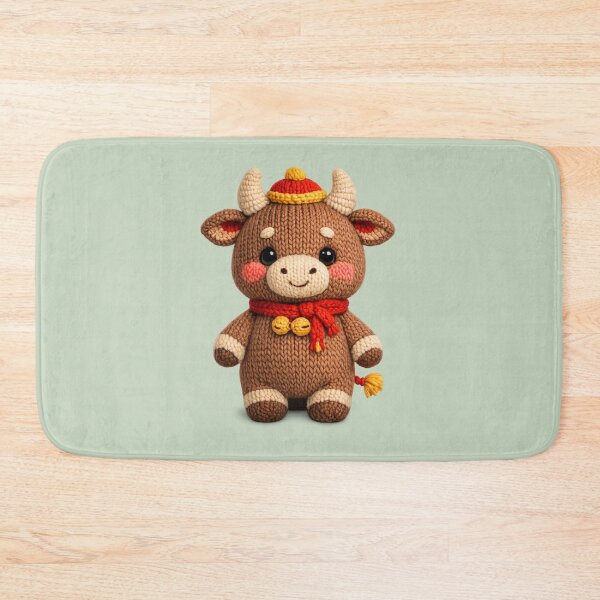 Item preview, Cute Knitted Year Of The Ox | Kawaii 3D Chinese New Year Zodiac Knit Art designed and sold by Moons Studio.