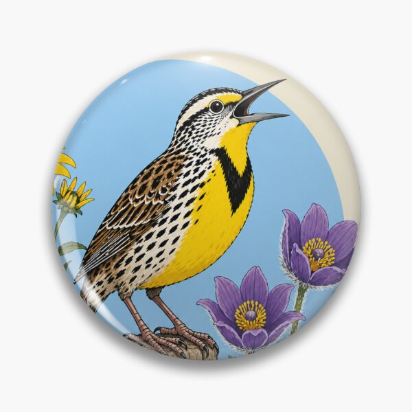 Item preview, North Dakota Meadowlark & Prairie Rose Homage designed and sold by The-Drip-Studio.