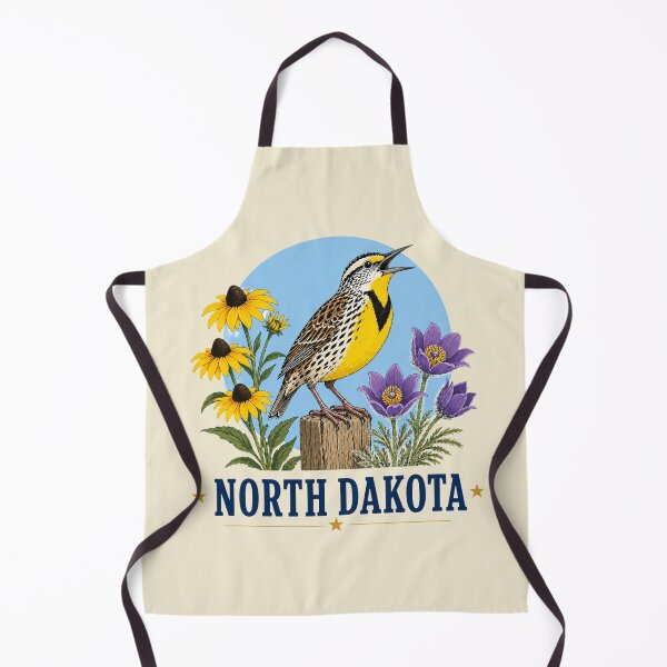 Item preview, North Dakota Meadowlark & Prairie Rose Homage designed and sold by The-Drip-Studio.