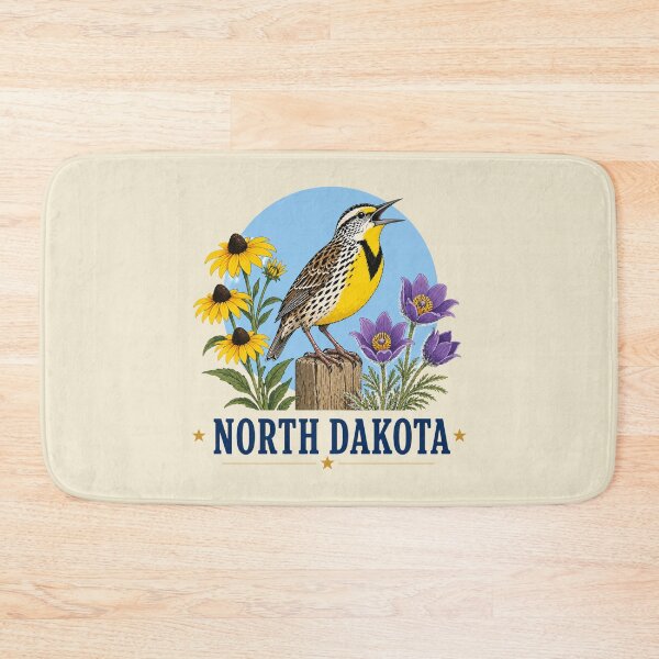 Item preview, North Dakota Meadowlark & Prairie Rose Homage designed and sold by The-Drip-Studio.