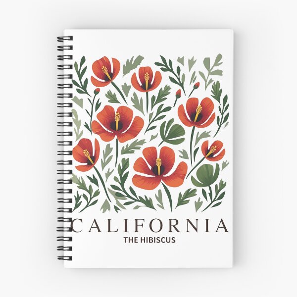 Item preview, California Vintage Flowers - California Hibiscus Botanical designed and sold by JessArty ⭐⭐⭐⭐⭐.