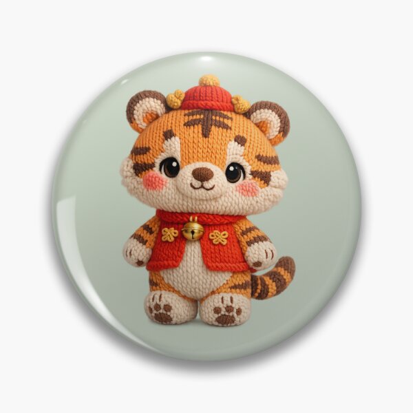 Item preview, Cute Knitted Year Of The Tiger | Kawaii 3D Chinese New Year Zodiac Knit Art designed and sold by Moons Studio.