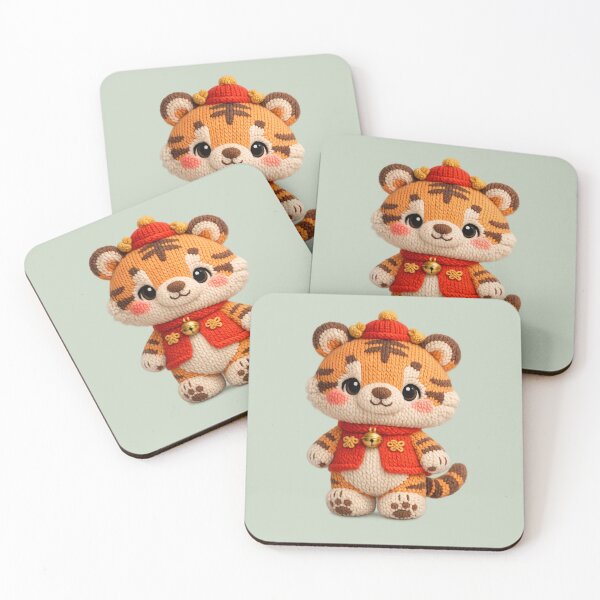 Item preview, Cute Knitted Year Of The Tiger | Kawaii 3D Chinese New Year Zodiac Knit Art designed and sold by Moons Studio.